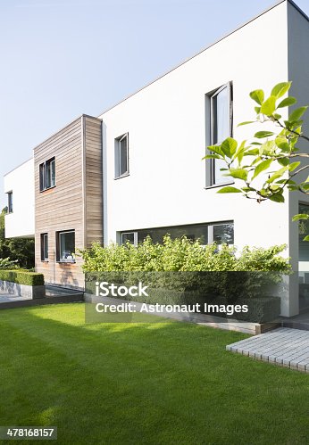 istock Hedges and plants around modern house 478168157