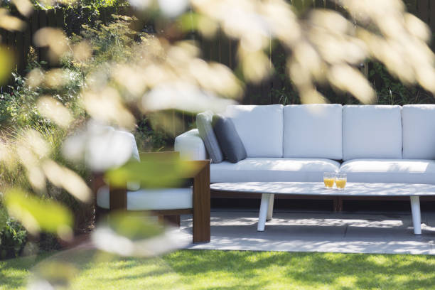 istock Sofa and armchair in backyard 478168169