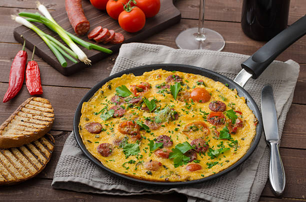 istock Mens omelette with chorizo 478171156
