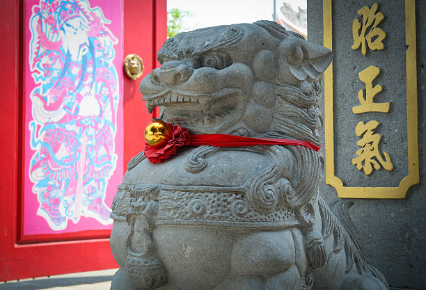 istock Lion statue in front of Chinese temple 478171274