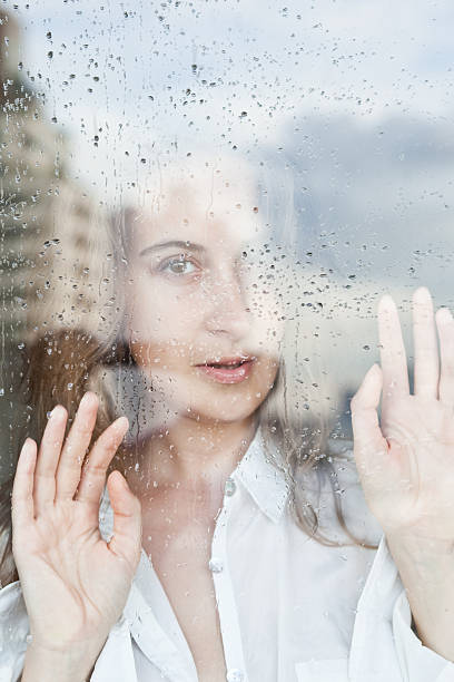 istock Reflection of the girl in the window 478178367