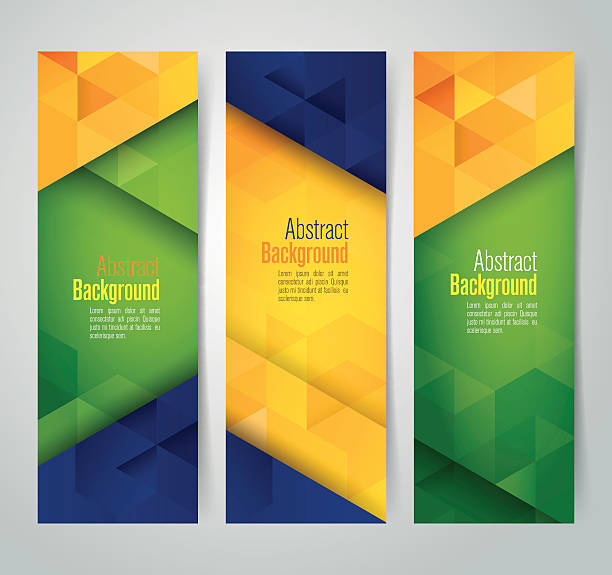 коллекция баннер дизайн, бразилия флаг цвета фон, векторные иллюстрации. - yellow blue image computer graphic stock illustrations