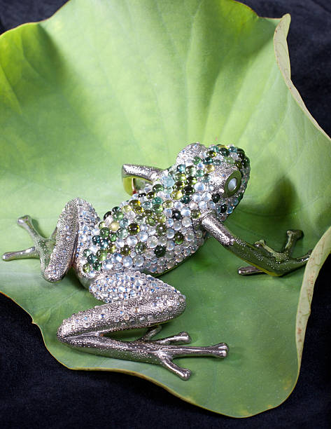 istock brooch designed in frog shape on lotus leaf 478180440