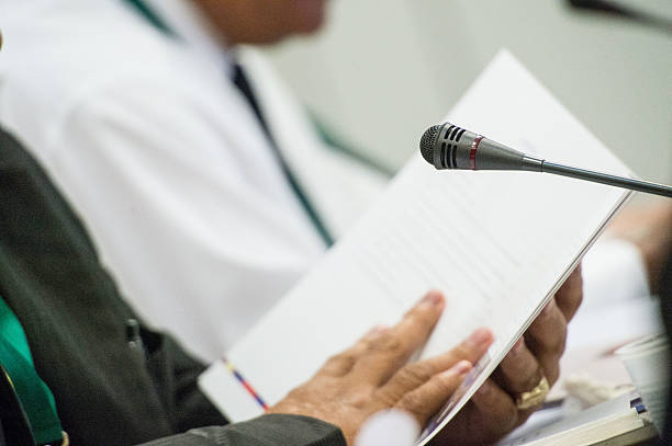 Reading notes stock photo