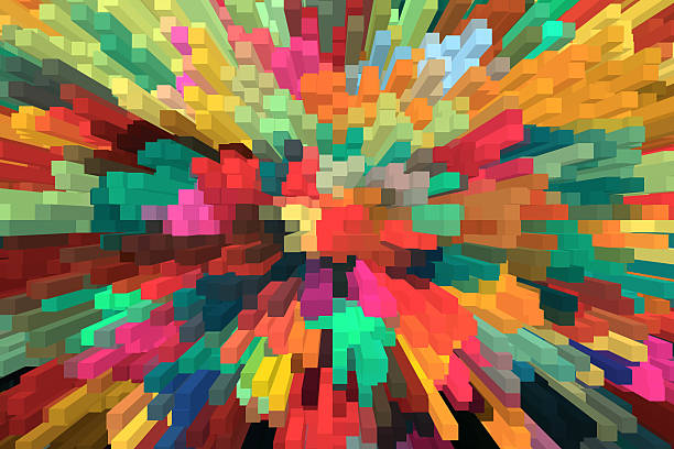 istock Abstract colorful extrude background. 478186648