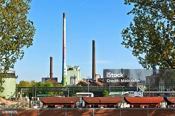 Industry Park With Silo And Chimney In Frankfurt Hoechst Stock Photo - Download Image Now