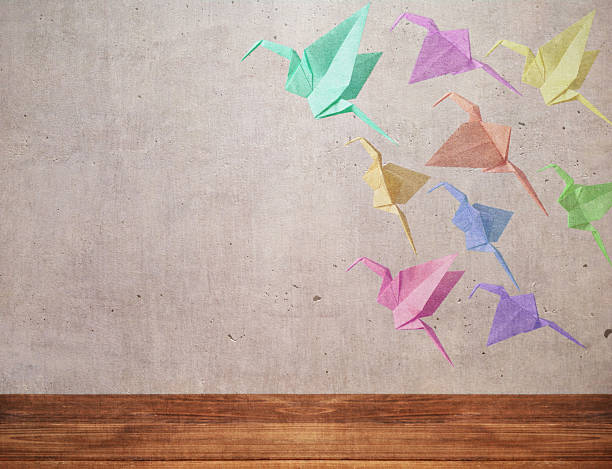 istock Several Colors Origami Cranes 478190594