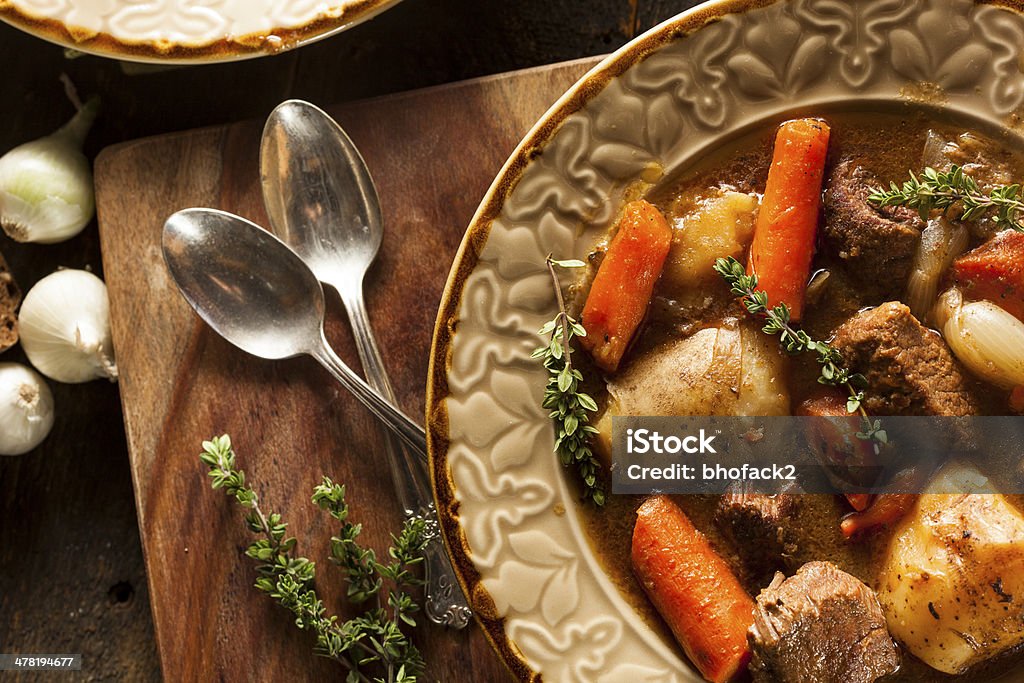 Homemade Irish Beef Stew Homemade Irish Beef Stew with Carrots and Potatoes Beef Stock Photo