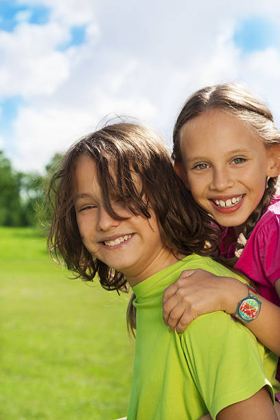 istock Happy boy and girl  portrait 478195499