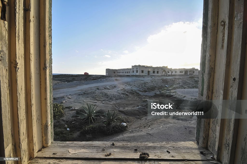 Abandoned Buildings Abandoned Buildings of a Military Base at Sunset Abandoned Stock Photo