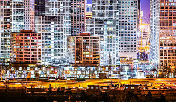 istock Night on Beijing Central Business district buildings 478200084