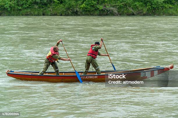 Rescue Barge In The River Stock Photo - Download Image Now - 2015, Achievement, Adult