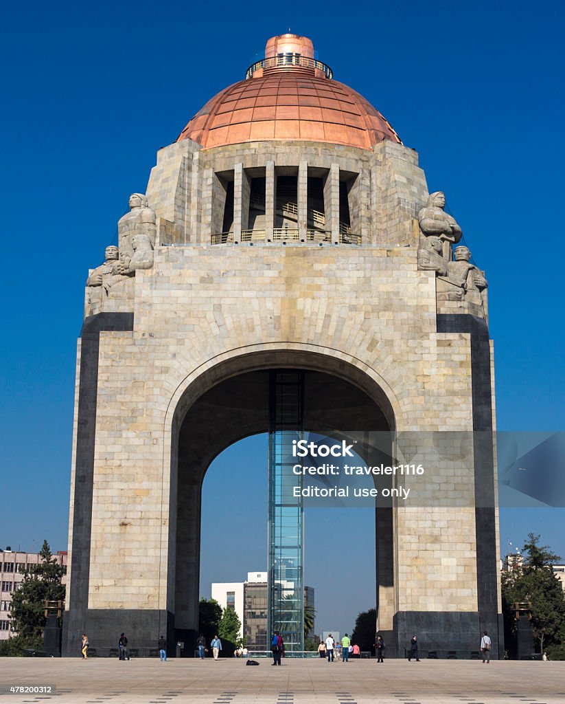 Monument To The Revolution In Mexico City, Mexico Mexico City, Mexico - March 4, 2015:  The Monument to the Revolution in Mexico City commemorating the Mexican Revolution.  It was completed in 1938. Mexico Stock Photo