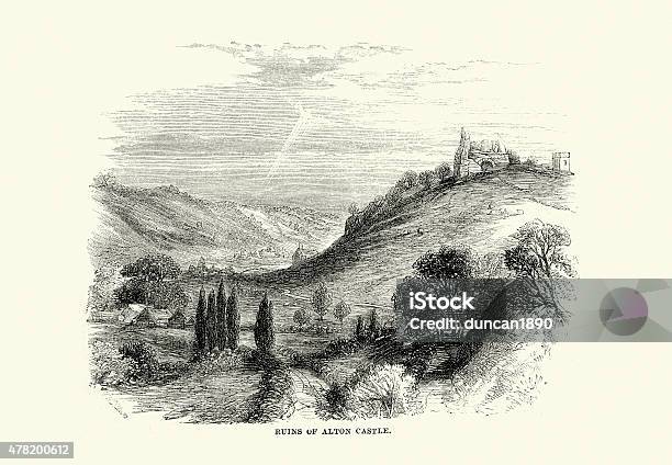 Ruins Of Alton Castle Stock Illustration - Download Image Now - 2015, Alton - Hampshire, Alton - Staffordshire