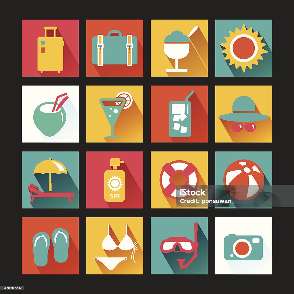 Summer Icons Set design. Summer Icons Set design. Icons for web design and infographic.Vector illustration. Abstract stock vector