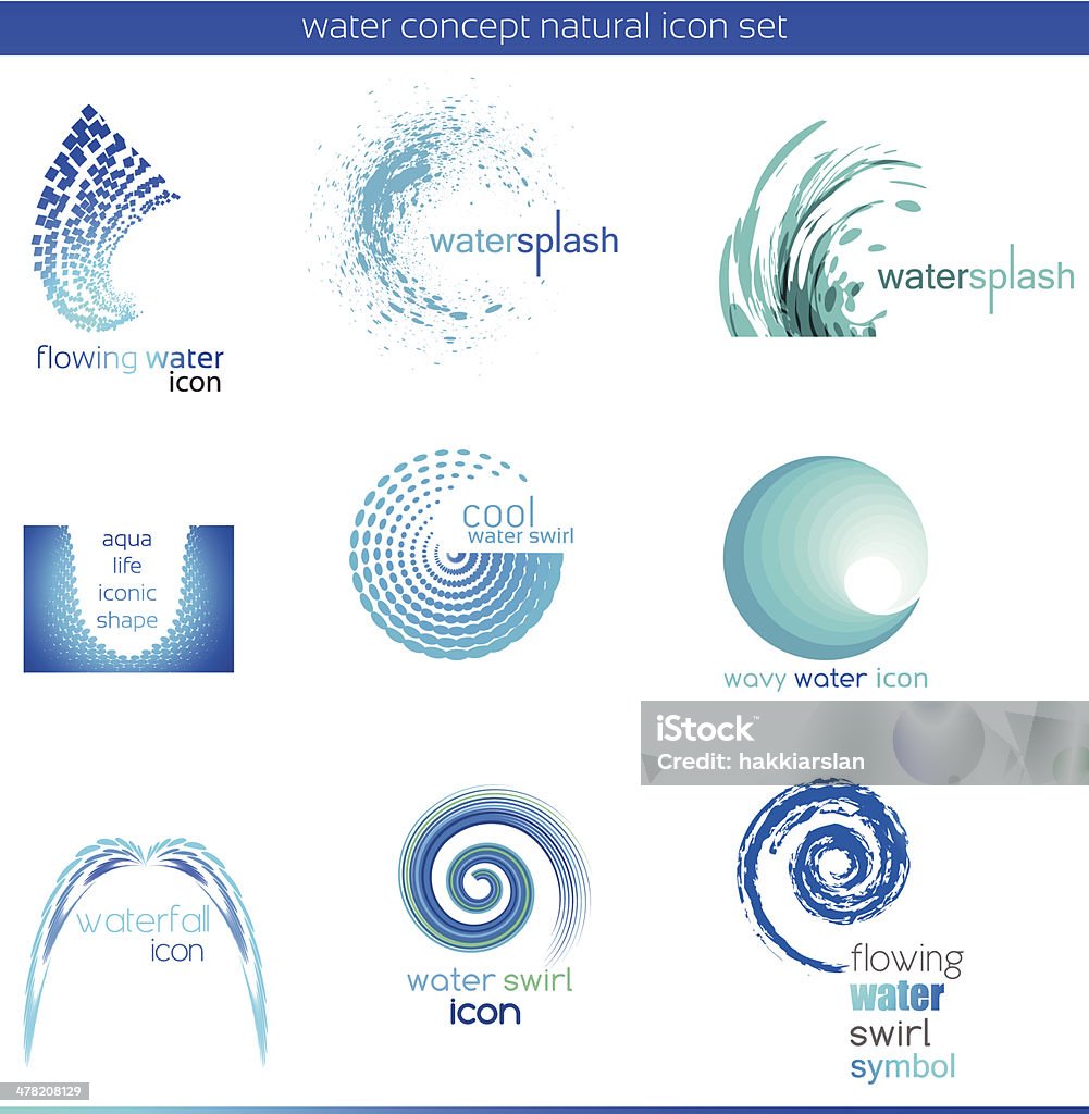 Conjunto de iconos de concepto de agua - arte vectorial de Agua libre de derechos