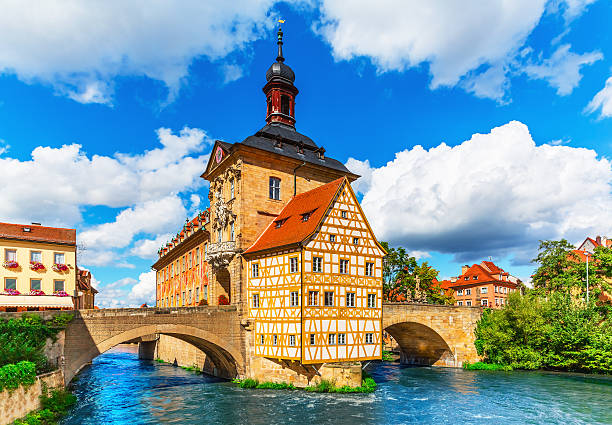City Hall in Bamberg, Germany Scenic summer view of the Old Town architecture with City Hall building in Bamberg, Germany. See also: bamberg photos stock pictures, royalty-free photos & images