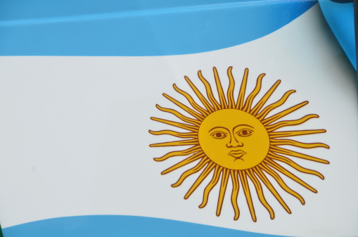 Close-up of Flag of Argentina