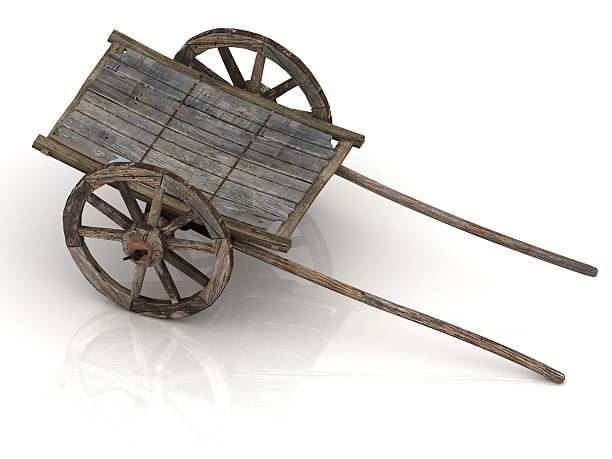 istock Old wooden wagon cart 478212168