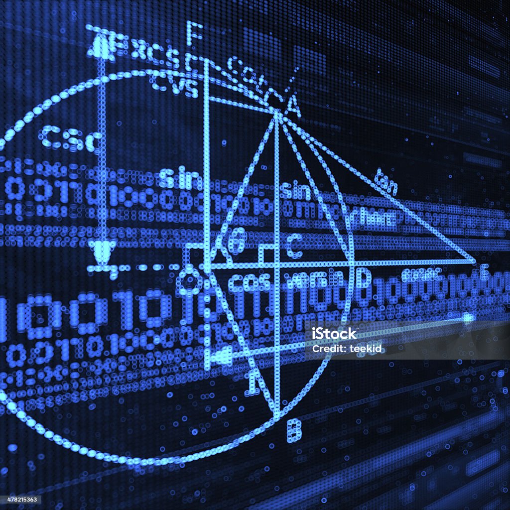 Math Chart Stock Photo - Download Image Now - Binary Code, Black Color ...