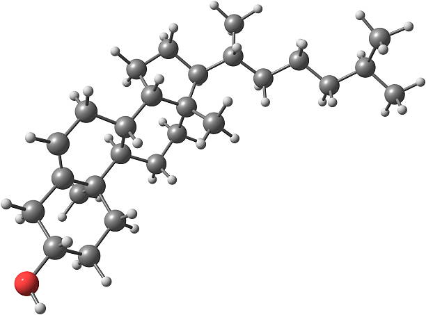 Cholesterole molecule on white background stock photo