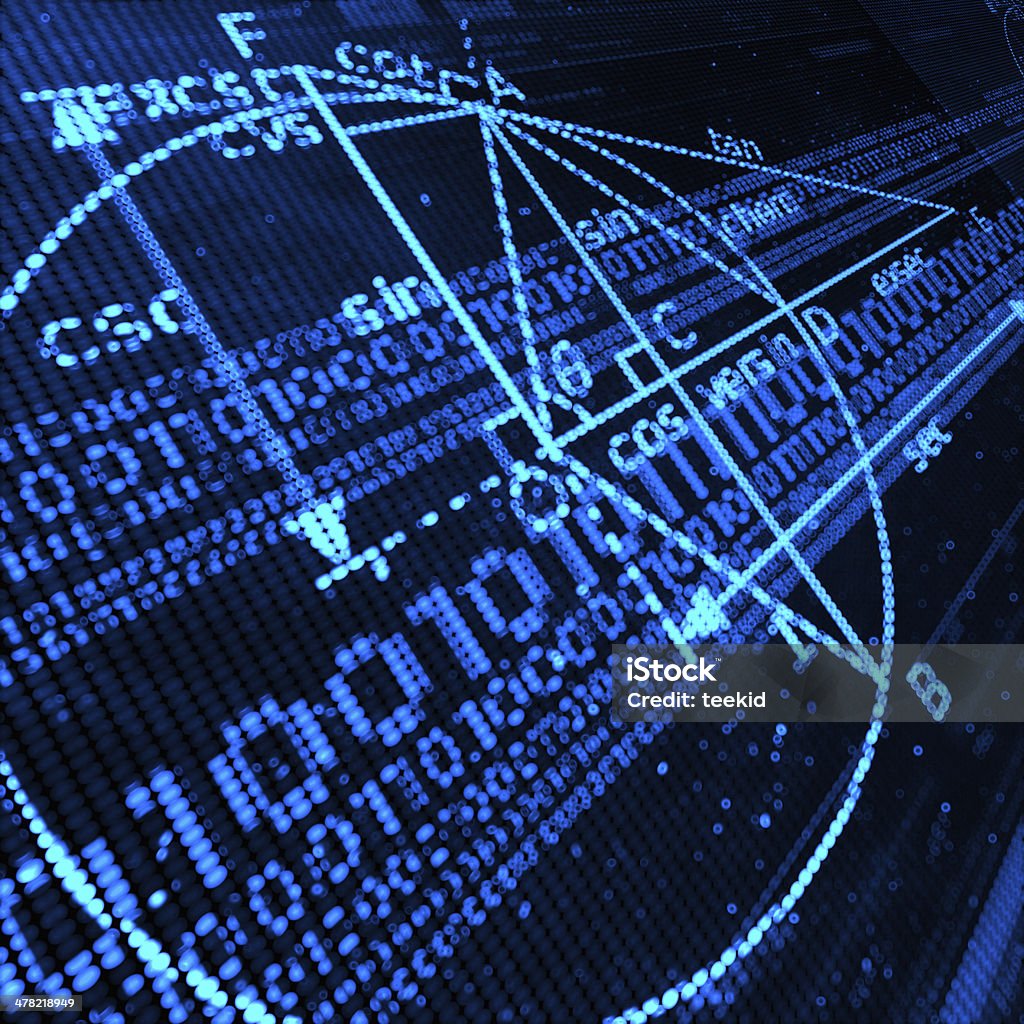 Mathmatical Code Chart Math Chart Stock Photo - Download Image Now - Binary Code, Black Color ...