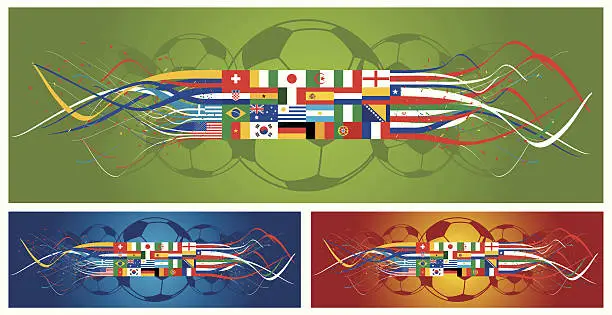 Vector illustration of Soccer countries