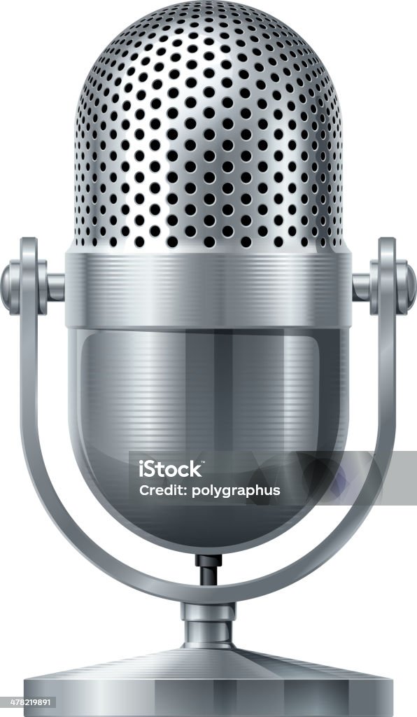 Vector microphone Metal microphone. Microphone stock vector
