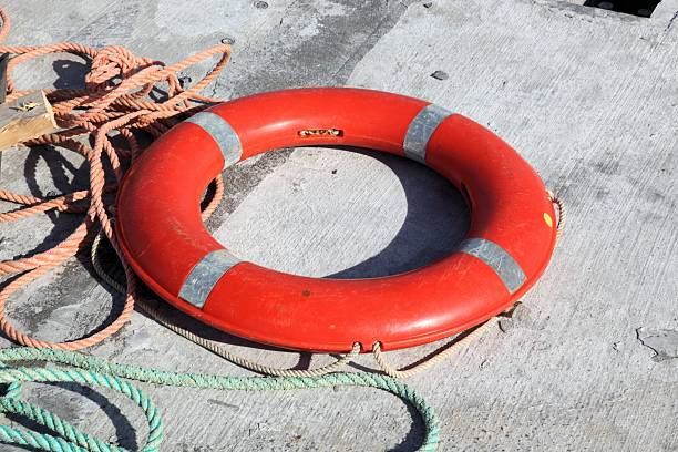 istock Life preserver at a job site 478220013