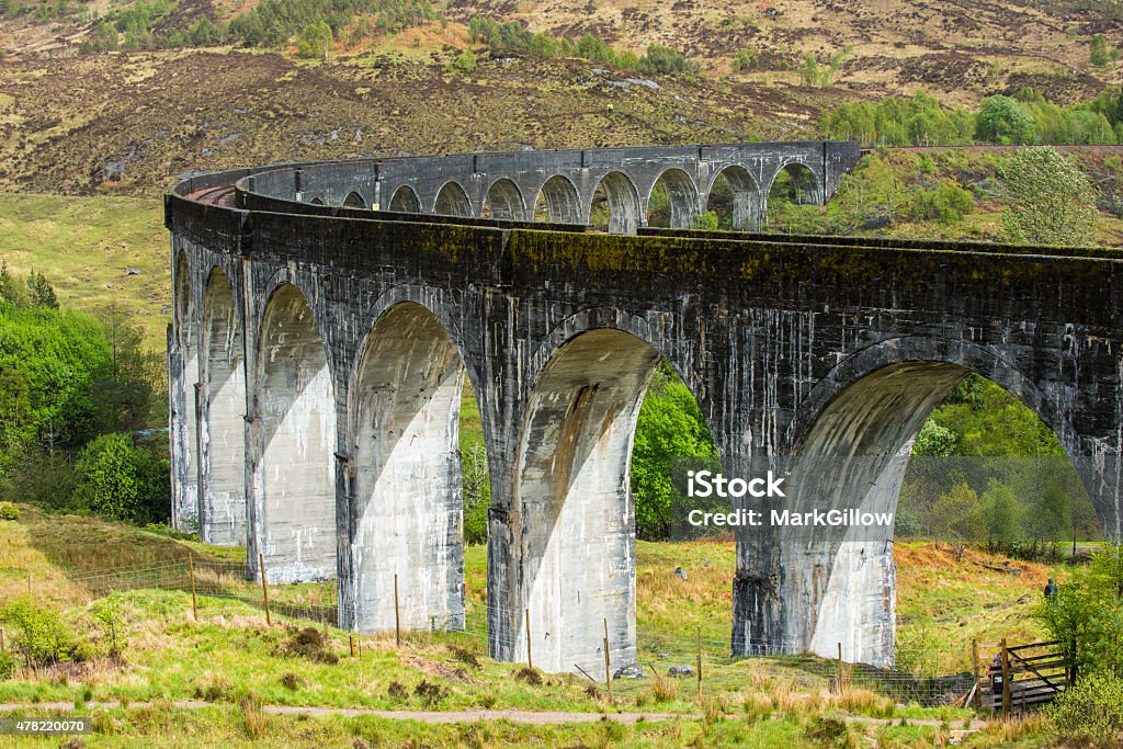 Glenfinnan Railway Viaduct Glenfinnan Railway Viaduct on the West Highland Line in Glenfinnan, Scotland 2015 Stock Photo