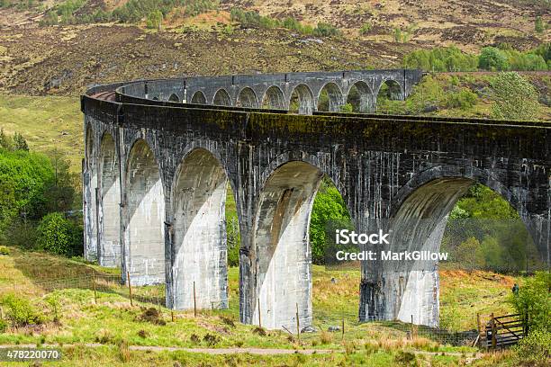 Glenfinnan Railway Viaduct Stock Photo - Download Image Now - 2015, Arch - Architectural Feature, Bending