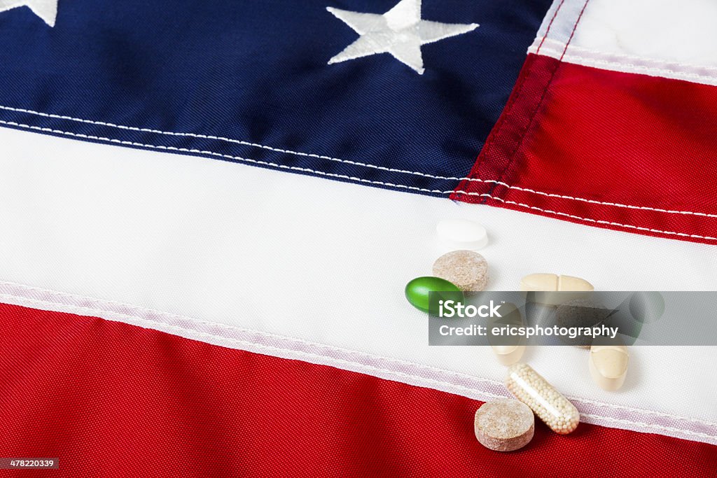 米国ヘルスケア - アメリカ国旗のロイヤリティフリーストックフォト