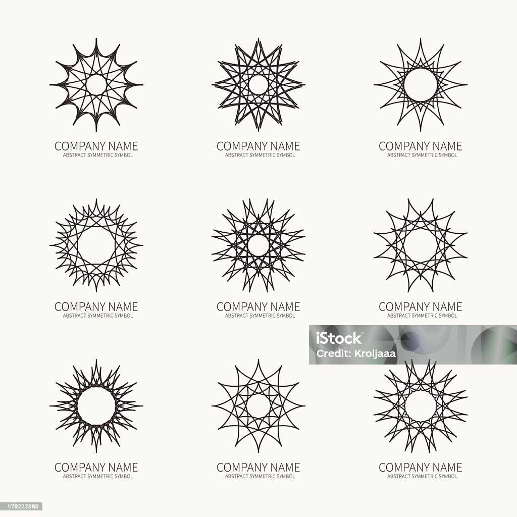 Bộ Hình Đối Xứng Trừu Tượng Hình Học Biểu Tượng Doanh Nghiệp Mẫu ...