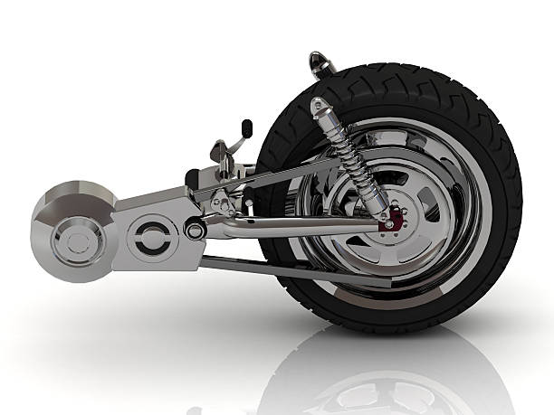 istock Wheel of motorcycle with chain 478222744