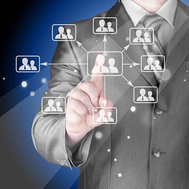 istock Businessman pressing modern social buttons 478223205