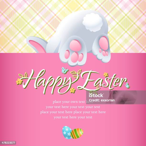 Easter Rabbit Hiding Notice Stock Illustration - Download Image Now - Easter Bunny, Easter, Animal