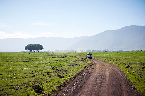 istock Path with 4x4 in the Ngorongoro crater. 478224056