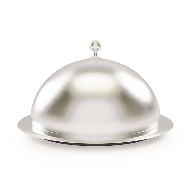 istock close silver platter or tray with space to place object 478224100