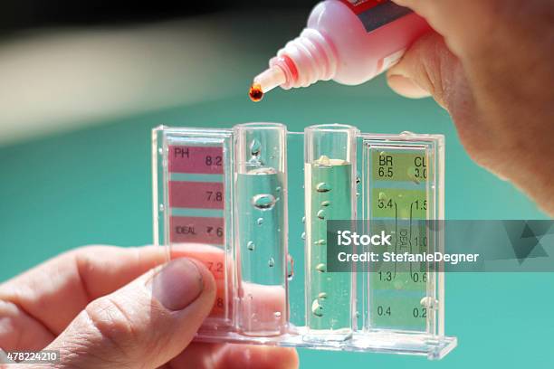 Pool Testing Kit Stock Photo - Download Image Now - Swimming Pool, Water, Cleaning