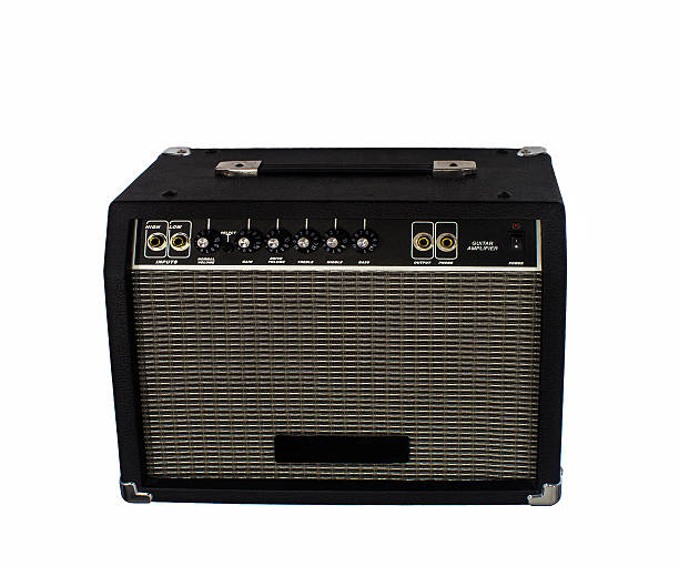 istock Electric guitar amplifier on isolated 478224591