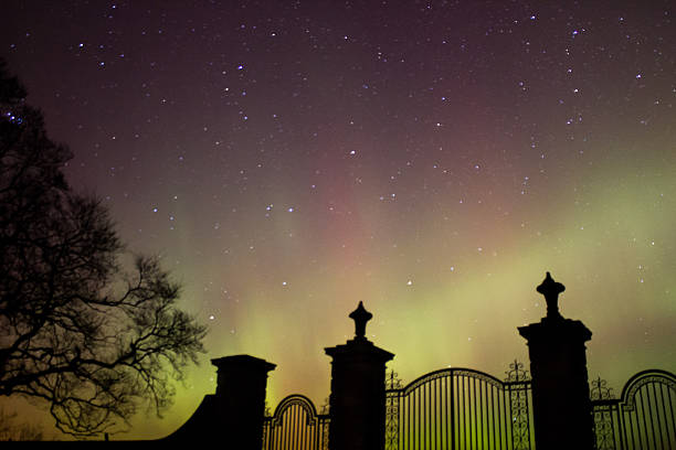 光のノース・オブ・スコットランド(aurora borealis ) - star shape sky star aurora borealis ストックフォトと画像