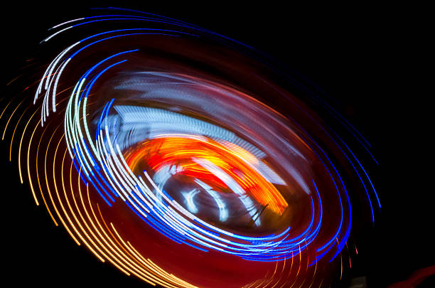 Moving lights stock photo