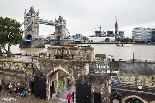 Tower Of London And Tower Bridge Stock Photo - Download Image Now - 2015, Ancient, Architecture