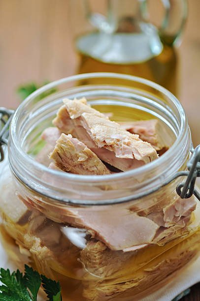 istock Tuna with parsley  in a glass jar 478230752