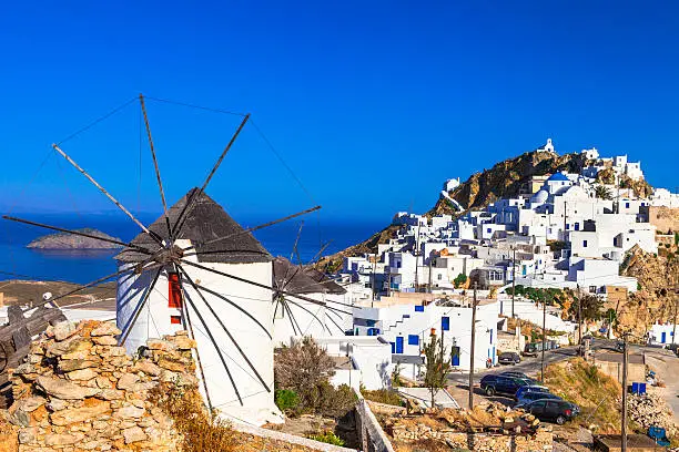 View Of Hora Village in Serifos,Cyclades,Greece.