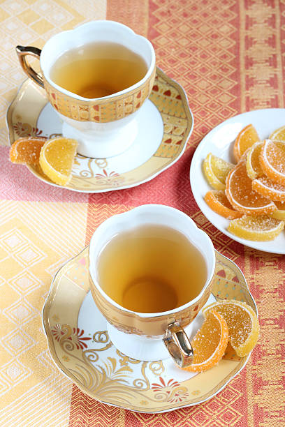 Green Tea And Fruit Jelly Candy On The Table