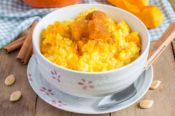 istock Pumpkin porridge with rice, milk and cinnamon 478242830