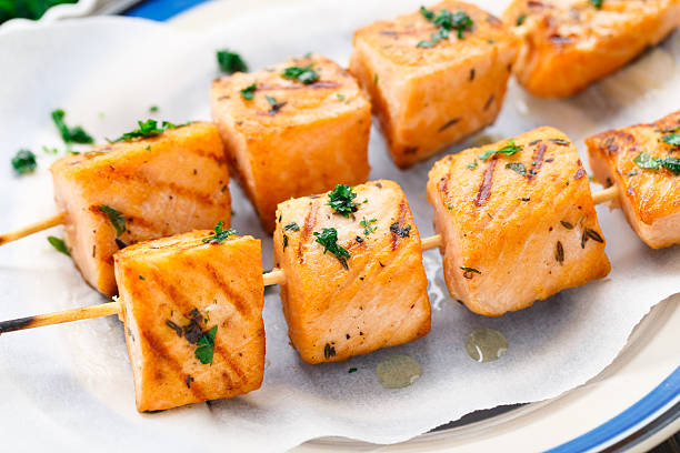 Salmon skewers