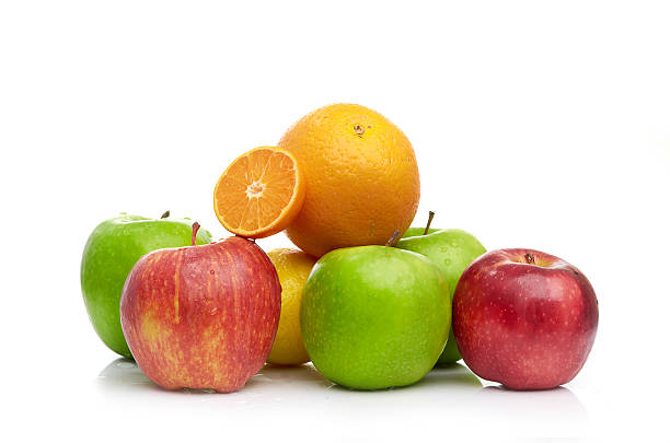 istock Composition with fruits isolated on a white 478245239