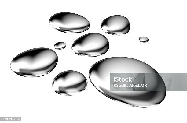 Mercury Drops Stock Photo - Download Image Now - Mercury - Metal, Liquid, 2015